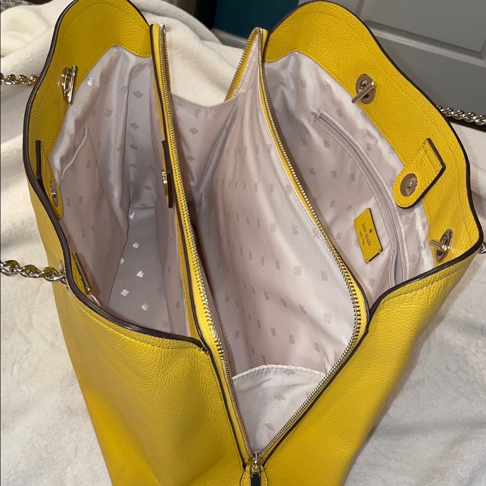 Kate Spade New York Jordyn Chain Handle Tote in Sunflower Yellow - Picture 11 of 16
